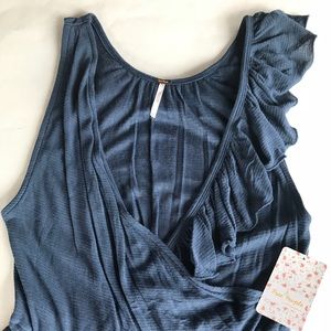 Free People Float Away Asymmetrical Ruffle Tank